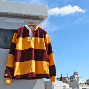 BARBARIAN "NEW JAPAN SIZE SPEC"@WFE-10 12oz HENLEY LONG SLEEVE RUGBY JERSEY w[lbN K[Vc Y  wr[EGCg H ~ WINTER Ji_@GOLD/HARVARD@S-XL@K㗝Xi I