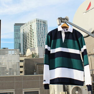 BARBARIAN "NEW JAPAN SIZE SPEC"@WFS-01 12oz REGULER LONG SLEEVE RUGBY JERSEY K[Vc ݕt Y  wr[EGCg SOLID \bh {[_[ H ~ WINTER Ji_@NAVY/TEAL/WHITE@S-XL@K㗝X