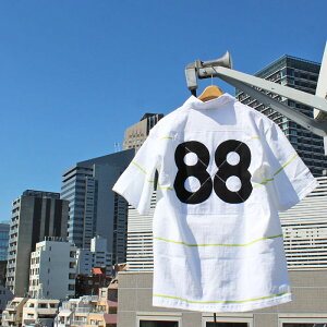 BARBARIAN "NEW JAPAN SIZE SPEC"@XSE-06 8oz REGULER SHORT SLEEVE RUGBY JERSEY with Uniform Number wԍ K[Vc ݕt Y  CgEGCg Ji_@WHITE/PINE@S-XL@K㗝Xi@I