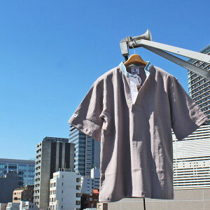 BARBARIAN "NEW JAPAN SIZE SPEC"@XSE-08 8oz HENLEY SHORT SLEEVE RUGBY JERSEY w[lbN K[Vc Y  CgEGCg DENIM COLLAR ݃fj Ji_@GREY@S-XL@K㗝Xi@I