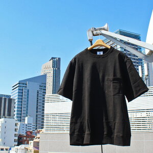 BARBARIAN "NEW JAPAN SIZE SPEC"@XSE-21 8oz WAISTBAND POCKET CREW SHORT SLEEVE RUGBY JERSEY |Pbg N[lbN K[Vc EGXgu Y  CgEGCg Ji_@BLACK@S-XL@K㗝Xi@