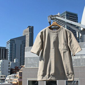 BARBARIAN "NEW JAPAN SIZE SPEC"@XSE-22 8oz WAISTBAND POCKET CREW SHORT SLEEVE RUGBY JERSEY |Pbg N[lbN K[Vc EGXgu Y  CgEGCg Ji_@TAUPE@S-XL@K㗝Xi@