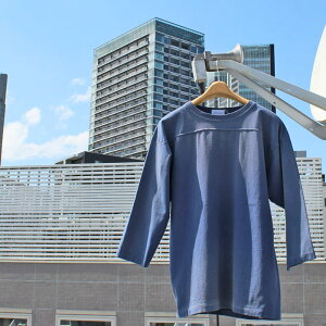 DENIM DELIGHT DAYS by JOHNBULL �W�����u���@JY252C03 FOOTBALL TEE �t�b�g�{�[�� T�V���c�@GARMENT DYE �G�C�W���O���H CREW NECK �N���[�l�b�N QUARTER SLEEVE 7���� SUMMER �ĕ� MENS�����Y LADIES���f�B�[�X ���j�Z�b�N