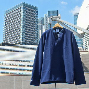 BARBARIAN "NEW JAPAN SIZE SPEC"@XFE-15 12oz HENLEY LONG SLEEVE RUGBY JERSEY w[lbN K[Vc Y  wr[EGCg DENIM COLLAR ݃fj@H ~ WINTER Ji_@NAVY/DARK OCEAN@S-XL@K