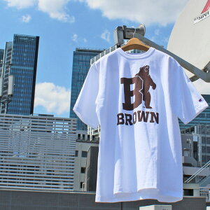 Champion�@Made In U.S.A.�@C5-D305 BROWN UNIVERSITY�@Official College License PRINT �I�t�B�V���� �J���b�W ���C�Z���X �v�����g�@T1011 SHORT SLEEVE TEE ���� T�V���c �A�����J���@VINTAGE ���B���e�[�W MENS LADIES �����Y