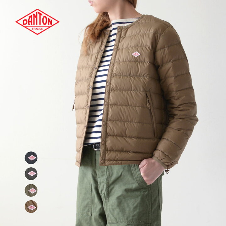 楽天市場 Danton ダントン W Inner Down Crewneck Jacket Dt A0001nnf クルーネック インナーダウン ジャケット 羽毛 フレンチワーク おしゃれダウン コート アウター Lady S 21aw Refalt