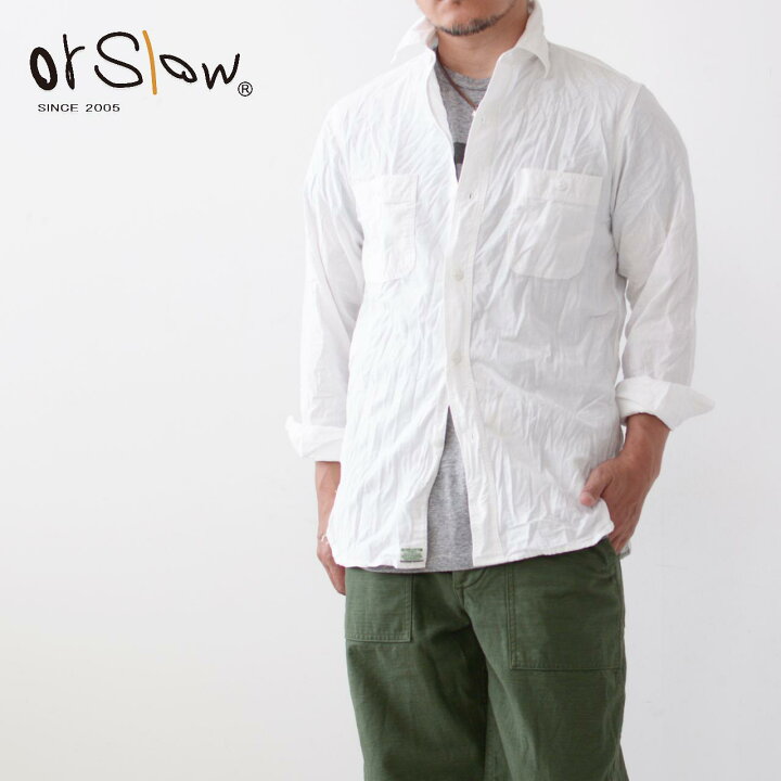楽天市場】orslow [オアスロウ] WORK SHIRT WHITE CHAMBRAY [01-8070 