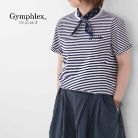 Gymphlex [ジムフレックス] W COMBED COTTON JERSEY T-SHIRTS BORDER [J-1155CH] クルーネック ロゴ刺繍 半袖コットンTシャツ・ボーダー・コットン・綿・LADY'S [2024SS]