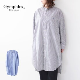Gymphlex [ジムフレックス] BAND COLLAR SHIRT DRESS [GY-G0064MGS] バンドカラーシャツドレス・シャツワンピース・シャツドレス・ストライプ・LADY'S [2024SS]