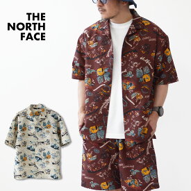 THE NORTH FACE [ザ ノースフェイス正規代理店] S/S Aloha Vent Shirt [NR22330] ショートスリーブアロハベントシャツ（メンズ）・シャツ・半袖・アロハシャツ・キャンプ・フェス・アウトドア・UV機能・MEN'S [2024SS]