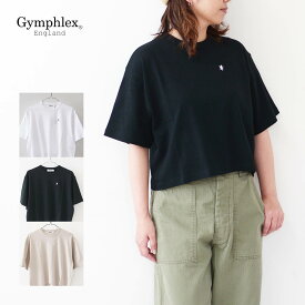 Gymphlex [ジムフレックス] W COTTON SHORT T SHIRT [GY-C0324FLK] コットン ショートTシャツ・半袖Tシャツ・コットンTシャツ・ロゴTシャツ・ショート丈・シンプル・LADY'S [2024SS]