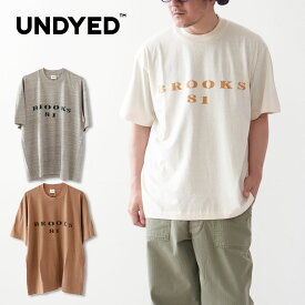 UNDYED [アンダイド] 30PV S/S TRIM Tee(BROOKS Pt) [USN23AST020B] プリントTシャツ・オーガニックコットン・半袖・綿・コットン・軽量・涼しい・やわらかい・日本製・自然・キャンプ・アウトドア・MEN'S / LADY'S [2024SS]