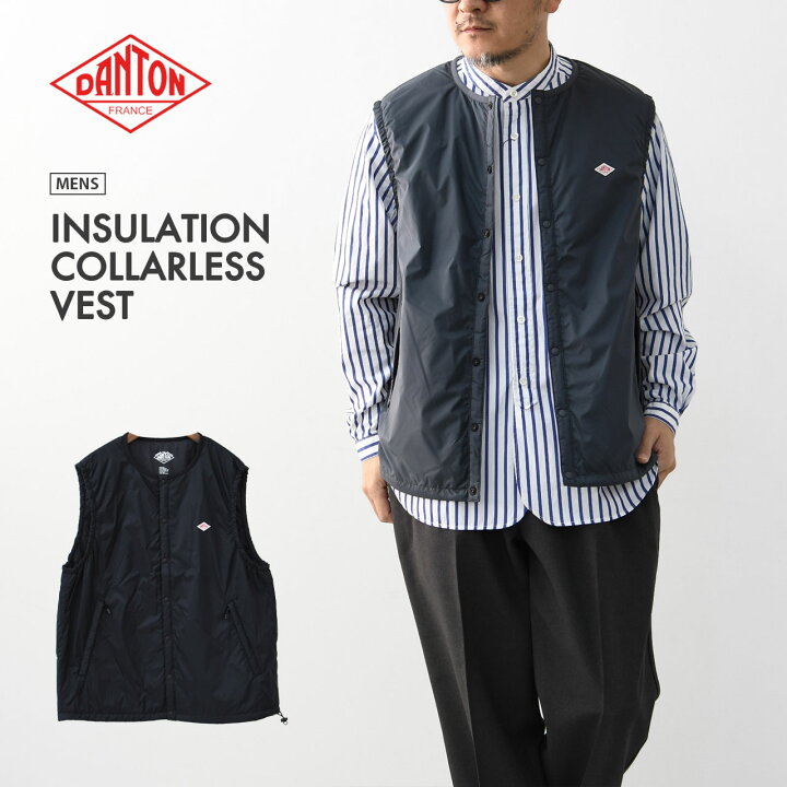 楽天市場】DANTON [ダントン] M INSULATION COLLARLESS VEST [DT 