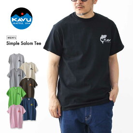 【SALE 50%OFF】KAVU [カブー] Simple Salom Tee [19822262] カブー メンズ シンプルサーモン Tシャツ・Tシャツ・半袖・キャンプ・登山・アウトドア・フェス・ショートスリーブ・コットンTee・MEN'S [2025SS]