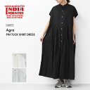 【PRE SALE 30%OFF】INDIA INDUSTRY [インディアインダストリー] Agra PIN TUCK SHIRT DRESS [ND-G0105POP] Agra ピンタックシャツドレス・シャツワンピース・ロングシャツワンピース・ロング丈・コットン・LADY'S [2025SS]