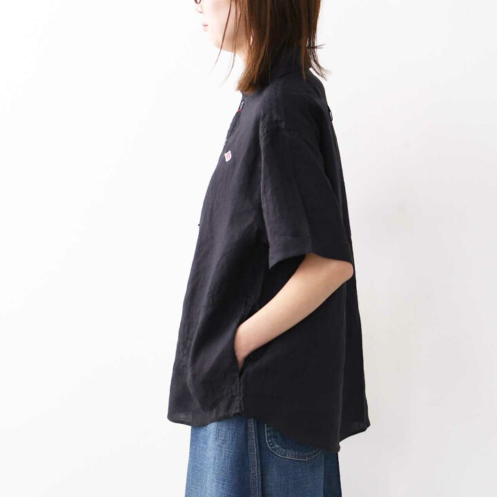 楽天市場】DANTON [ダントン] W LINEN CLOTH ROUND COLLAR P.O SHIRT S 