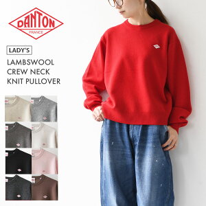 DANTON [_g] W LAMBSWOOL CREW NECK KNIT PULLOVER [DT-D0027LMW]YE[N[lbNjbgvI[o[EjbgvI[o[EjbgEZ[^[EN[lbNEE[ELADY'S [2025AW]