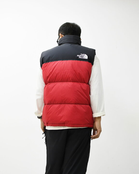 極美品 THE NORTH FACE ノースフェイス ダウンベスト 赤黒 楽天市場 