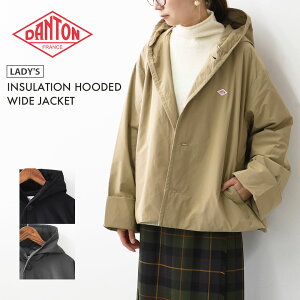 DANTON [_g] W INSULATION HOODED WIDE JACKET [DT-A0673PNT] CT[Vt[fbhChWPbgECT[VWPbgEt[htWPbgEV[gWPbgELADY'S [2025AW
