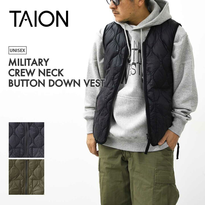 楽天市場】【SALE 30%OFF】TAION[タイオン] MILITARY CREW NECK BUTTON 