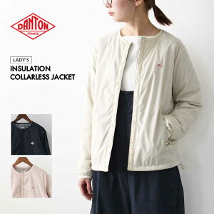 DANTON [�_���g��] W INSULATION COLLARLESS JACKET [DT-A0632SNT] �C���T���[�V�����J���[���X�W���P�b�g�E�C���T���[�V�����W���P�b�g�E�J���[���X�W���P�b�g�E�i�C�����W���P�b�g�E�y�ʁELADY'S [2026SS]