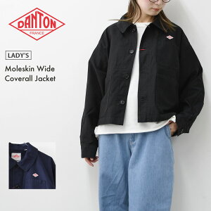 DANTON [�_���g��] W Moleskin Wide Coverall Jacket [DT-A0662MKN] ���[���X�L�����C�h�J�o�[�I�[���W���P�b�g�E�t�����`�J�o�[�I�[���W���P�b�g�E�J�o�[�I�[���E���[���X�L���E�e�[�p�[�h�V���G�b�g�E