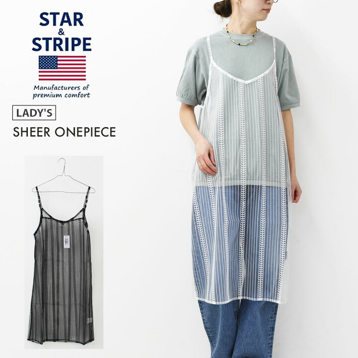 楽天市場】STAR&STRIPE [スターアンドストライプ] SHEER ONEPIECE 