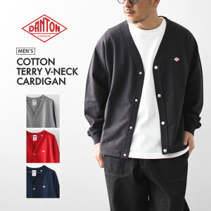 DANTON [�_���g��] M COTTON TERRY V-NECK CARDIGAN [DT-C0406CIN] �R�b�g���e���[V�l�b�N�J�[�f�B�K���E�J�[�f�B�K���E�X�E�F�b�g�J�[�f�B�K���E�R�b�g���J�[�f�B�K���E���C�h�V���G�b�g�E�{�b�N�X�V��