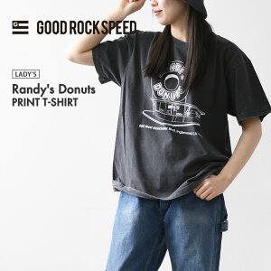 GOOD ROCK SPEED [�O�b�h���b�N�X�s�[�h] Randy's Donuts PRINT T-SHIRT [26RDN002W] �����f�B�[�Y�h�[�i�c �v�����gT�V���c�E ��TEE�E�����E�V���[�g�X���[�u�E�v�����gTEE�E�N���[�l�b�N�ELADY'S [2026SS]