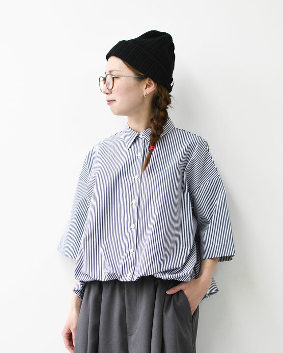 楽天市場】mizuiro ind [ミズイロインド] stripe half slv ballon 