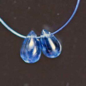 【粒売り】【高品質】カイヤナイト(藍晶石)・プレーンドロップ6mm・1個【天然石ビーズ】【アクセサリー製作に】