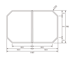 pi\jbN Panasonic Cӂ fMgt^ {̌ 22.0mm GVR1162UD (RSJ74HN1S) ×s 1167×745mm zCg