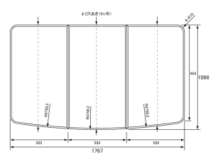 パナソニック Panasonic 風呂ふた (フロフタ) 風呂フタ 組みフタ 本体厚み 10.0mm GVR1178 幅×奥行き 1767×1066mm 代替品:GVR1178UDN でお届け