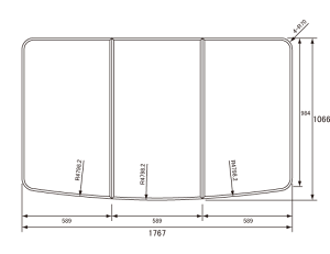 パナソニック Panasonic 風呂ふた GVR1178UD 断熱組フタ 3枚割 幅×奥行 1767×1066mm 本体厚み 22.0mm ホワイト