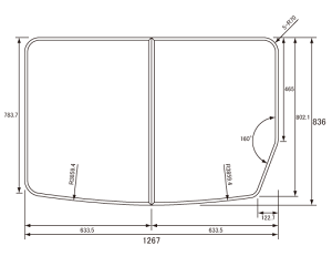 パナソニック Panasonic 風呂ふた フロフタ GVR1233UD 断熱組フタ 幅×奥行 1267×836mm 本体厚み 22.0mm ホワイト