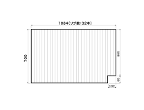 風呂フタ(短辺1100×長辺1500:組みフタ:変形型:切り欠きあり