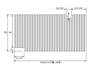 pi\jbN Panasonic(dH iVi) Cӂ(ӂӂ tt^) ӂ GD60417N 735×1435.5mm (u:43{)