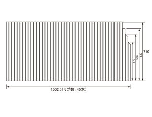 pi\jbN Panasonic(dH iVi) Cӂ(ӂӂ tt^) ӂ GKRX74MF7K2L (֕iGKRX74MF7K2LC) 710×1502.5mm (u:45{)
