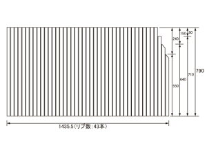 pi\jbN Panasonic(dH iVi) Cӂ(ӂӂ tt^) ӂ GKRX74MF7S2L (֕i GKRX74MF7S2LC) 790×1435.5mm (u:43{)