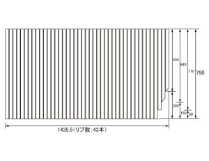 pi\jbN Panasonic(dH iVi) Cӂ(ӂӂ tt^) ӂ GKRX74MF7S2R (֕i GKRX74MF7S2RC) 790×1435.5mm (u:43{)