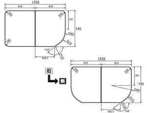 pi\jbN Panasonic(dH iVi) Cӂ(ӂӂ tt^) g݂ӂ GKU72WKF8KK 745×1258mm