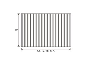 パナソニック Panasonic(松下電工 ナショナル) 風呂ふた(ふろふた フロフタ) 巻きふた RL91007HC (RL91007Hの代替品) 720×1067mm (リブ数:32本)