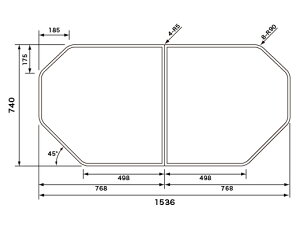 pi\jbN Panasonic(dH iVi) Cӂ(ӂӂ tt^) g݂ӂ RLA74KF9M 740×1536mm ֕iF GTD74KN9M ł͂
