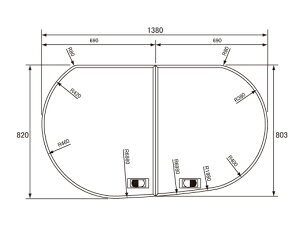 pi\jbN Panasonic(dH iVi) Cӂ(ӂӂ tt^) g݂ӂ RLSX74KF8T2R 820×1380mm