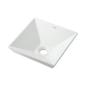 【493-085】カクダイ 角型手洗器 KAKUDAI (代替品 493-274-W でお届け)