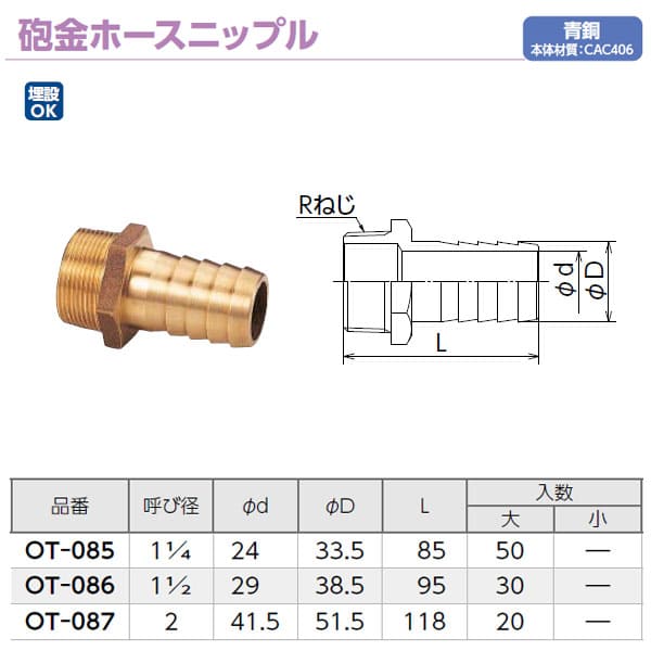 高級品市場 【OT-087】オンダ製作所 ONDA 大ロット(80台) 砲金ホース