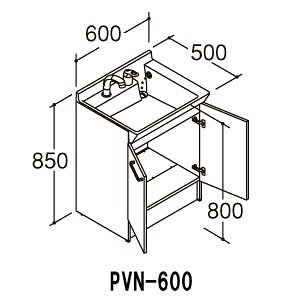 LIXIL ʉϑ{ PVV[Y Ԍ600mm PVN-600 2nhy[J[iz
