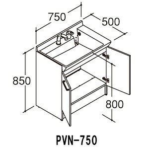 LIXIL ʉϑ{ PVV[Y Ԍ750mm PVN-750 2nhy[J[iz