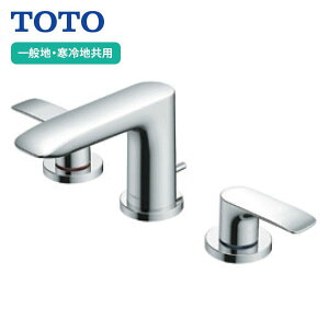 【TLG04201JA】TOTO 台付2ハンドル混合水栓 GAシリーズ スパウト112mm ワンプッシュ式 一般地・寒冷地共用 旧品番TLG04201J