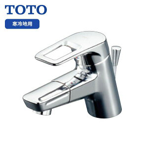 TOTO 台付シングル混合水栓(エコシングル、吐水口回転、ワンプッシュ 